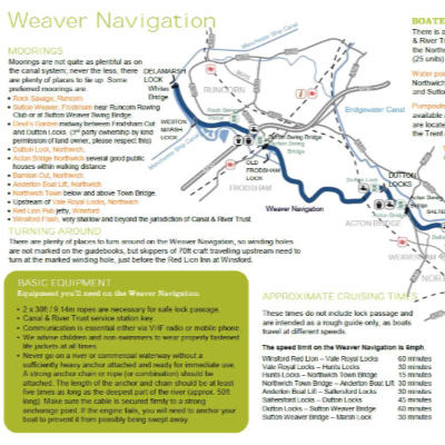 Weaver Navigation information